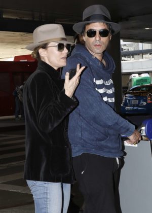 Vanessa Paradis and Samuel Benchetrit at LAX Airport in LA