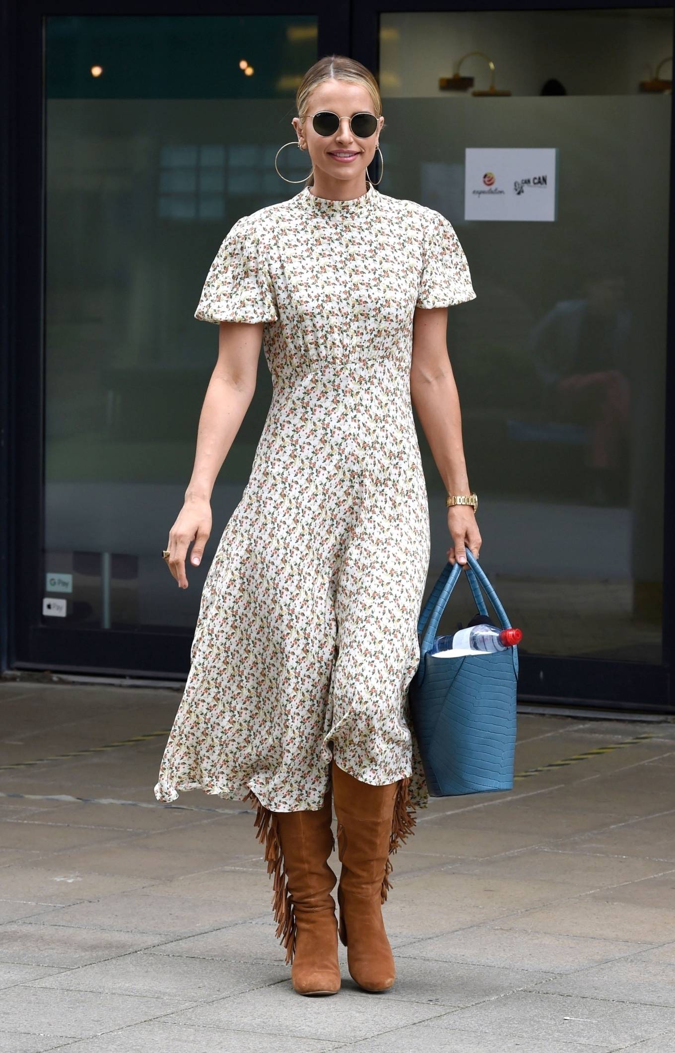 Vogue Williams - Looking awwesome in dress while leaving at Stephs