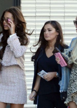 Yazmin Oukhellou Courtney Green and Amber Turner out in Barcelona