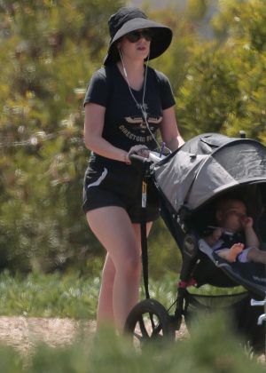 Zooey Deschanel with her baby out in Los Angeles